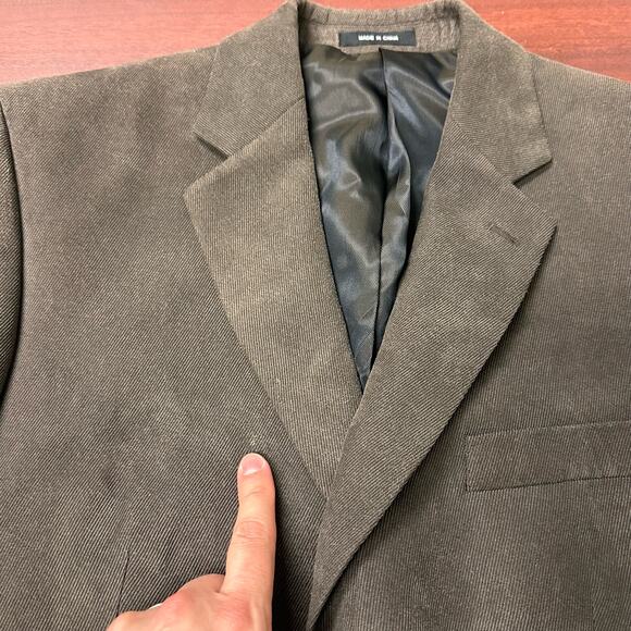 Calvin Klein Blazer Men’s Size 40L Brown Suit‎ Coat See Details - Picture 8 of 8